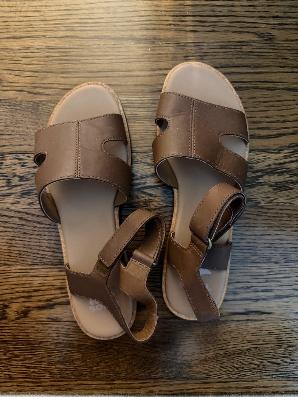 Sorel Women's Brown Leather Slingback Sandals